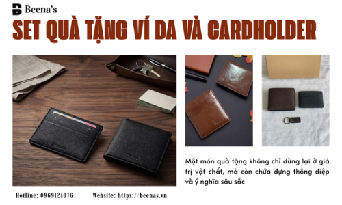 Set quà tặng ví da và cardholder