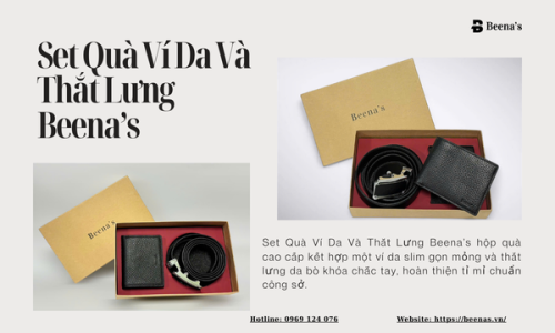 Set Quà Ví Da Và Thắt Lưng Beena’s hộp quà cao cấp Set Quà Ví Da Và Thắt Lưng Beena’s hộp quà cao cấp