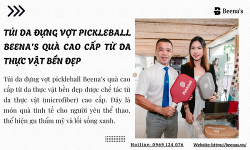 Túi da đựng vợt pickleball quà cao cấp từ da thực vật bền đẹp Túi da đựng vợt pickleball quà cao cấp từ da thực vật bền đẹp