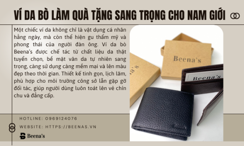 Ví Da Bò Làm Quà Tặng Sang Trọng Cho Nam Giới