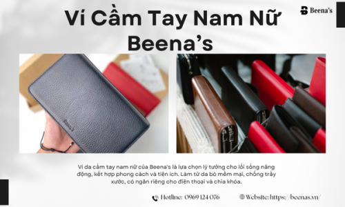 Ví Da Cầm Tay Nam Nữ Thời Trang Beena's