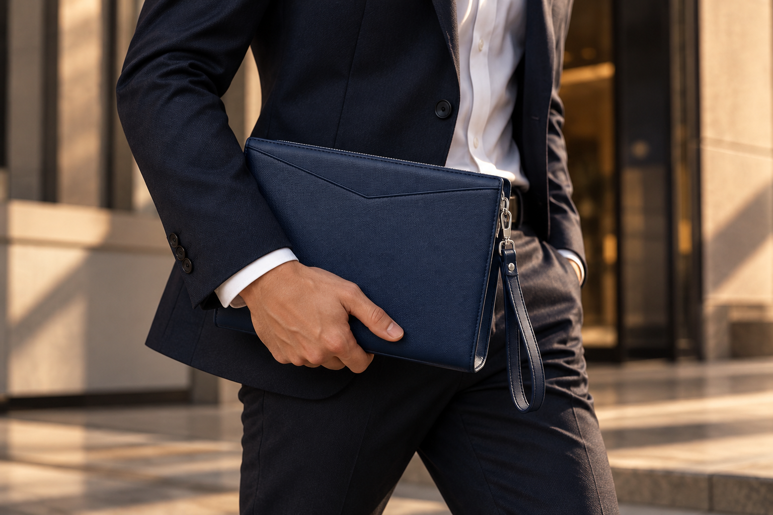 Cách Phối Ví Clutch Với Trang Phục Công Sở Nam
