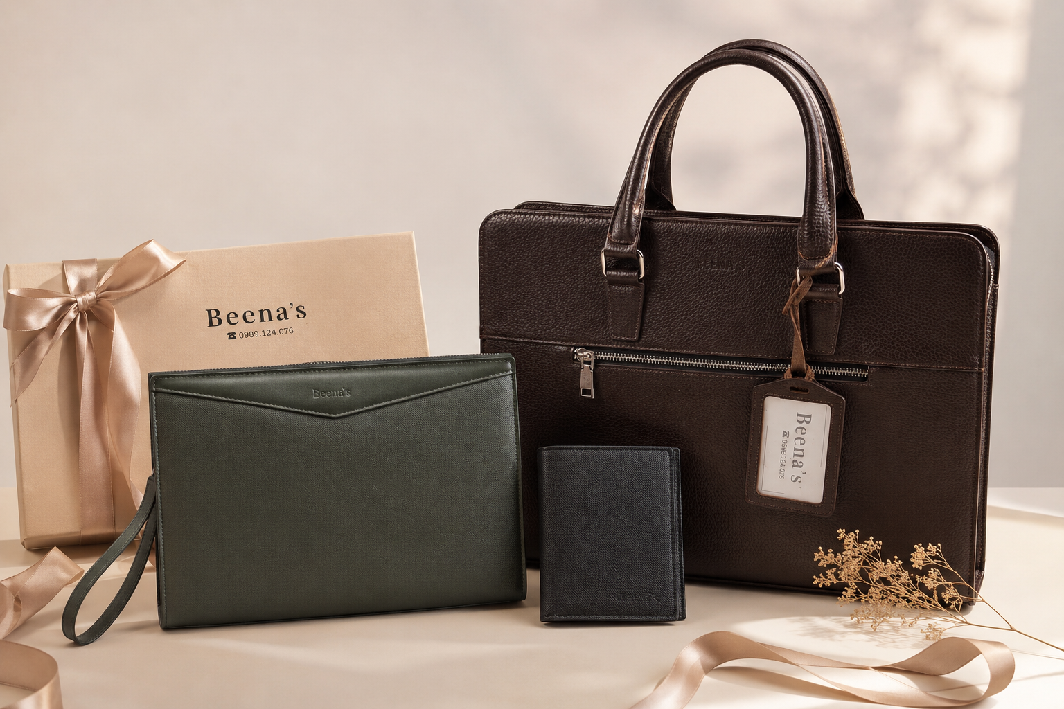 Combo Túi Xách, Ví Da Và Clutch – Bộ Quà Tặng Cao Cấp