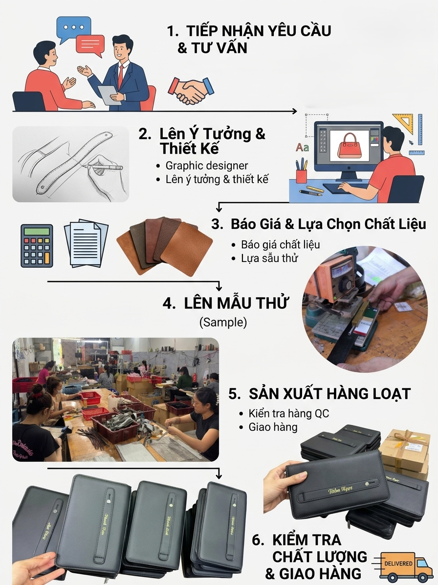 Dịch Vụ OEM/ODM Túi Xách Và Ví Da Theo Yêu Cầu