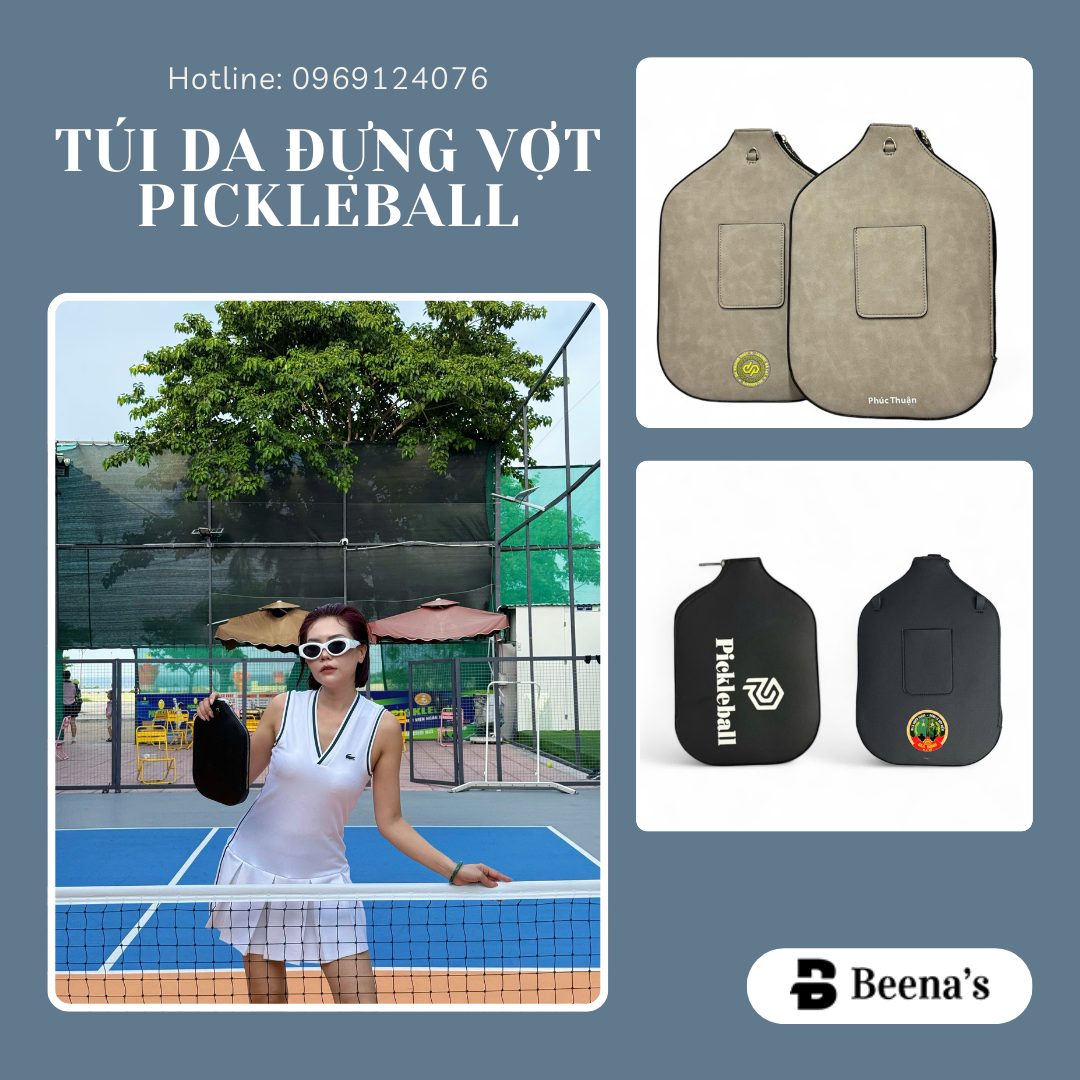 Quà tặng thể thao cáo cấp - Túi da đựng vợt pickleball