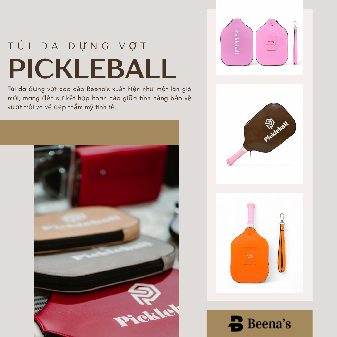 Quà tặng thể thao cao cấp - Túi da đựng vợt pickleball