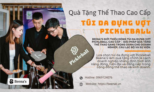 Quà tặng thể thao cao cấp - Túi da đựng vợt pickleball