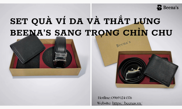 Set quà tặng ví da và thắt lưng tiện lợi ý nghĩa