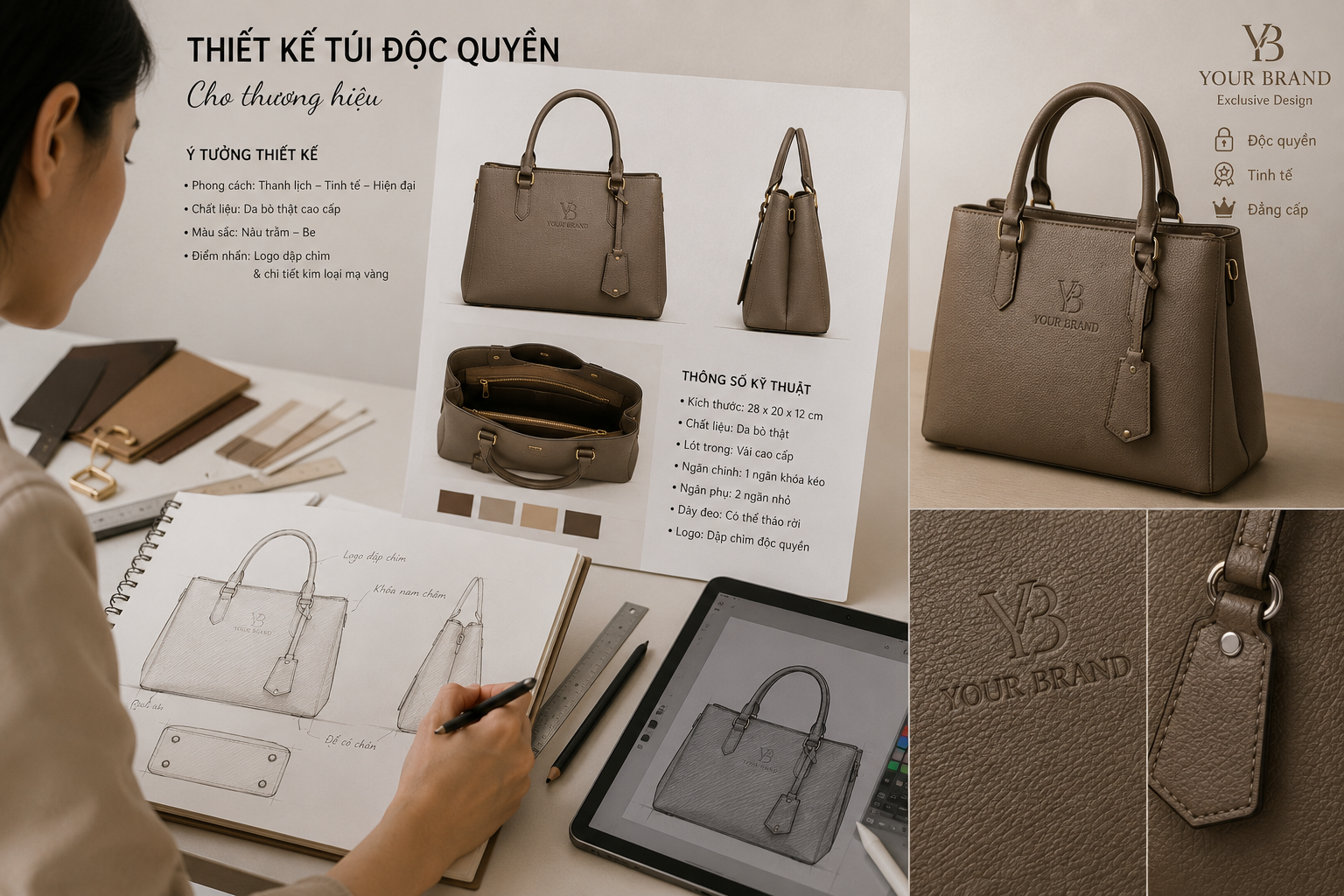 Thiết Kế Túi Xách Độc Quyền Cho Thương Hiệu