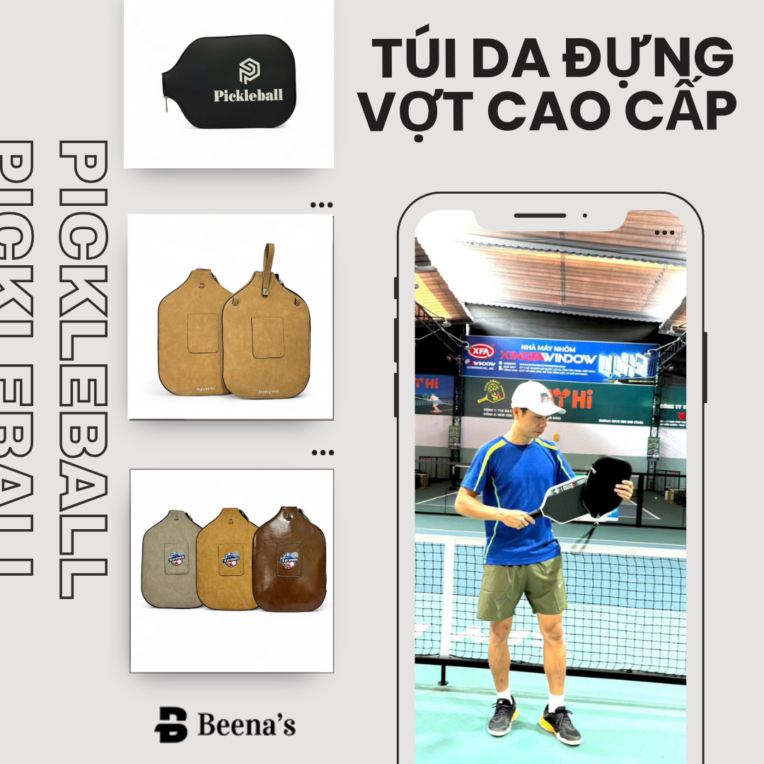 Túi da đựng vợt cao cấp - Phụ kiện thể thao mới 