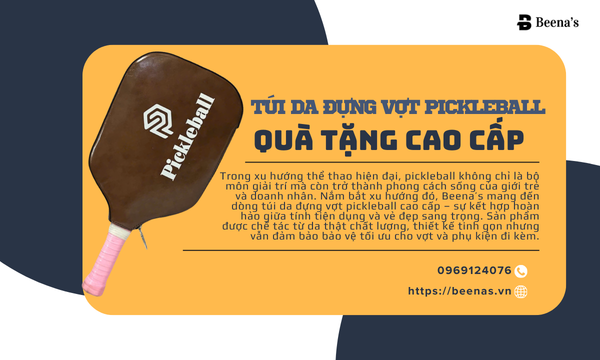 Túi da đựng vợt pickleball - Quà tặng cao cấp