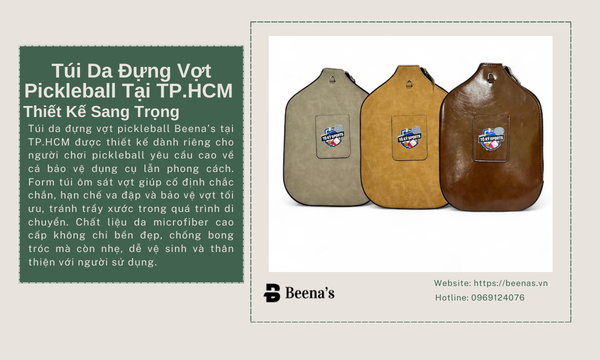 Túi da đựng vợt Pickleball tại TP.HCM - Thiết kế sang trọng 