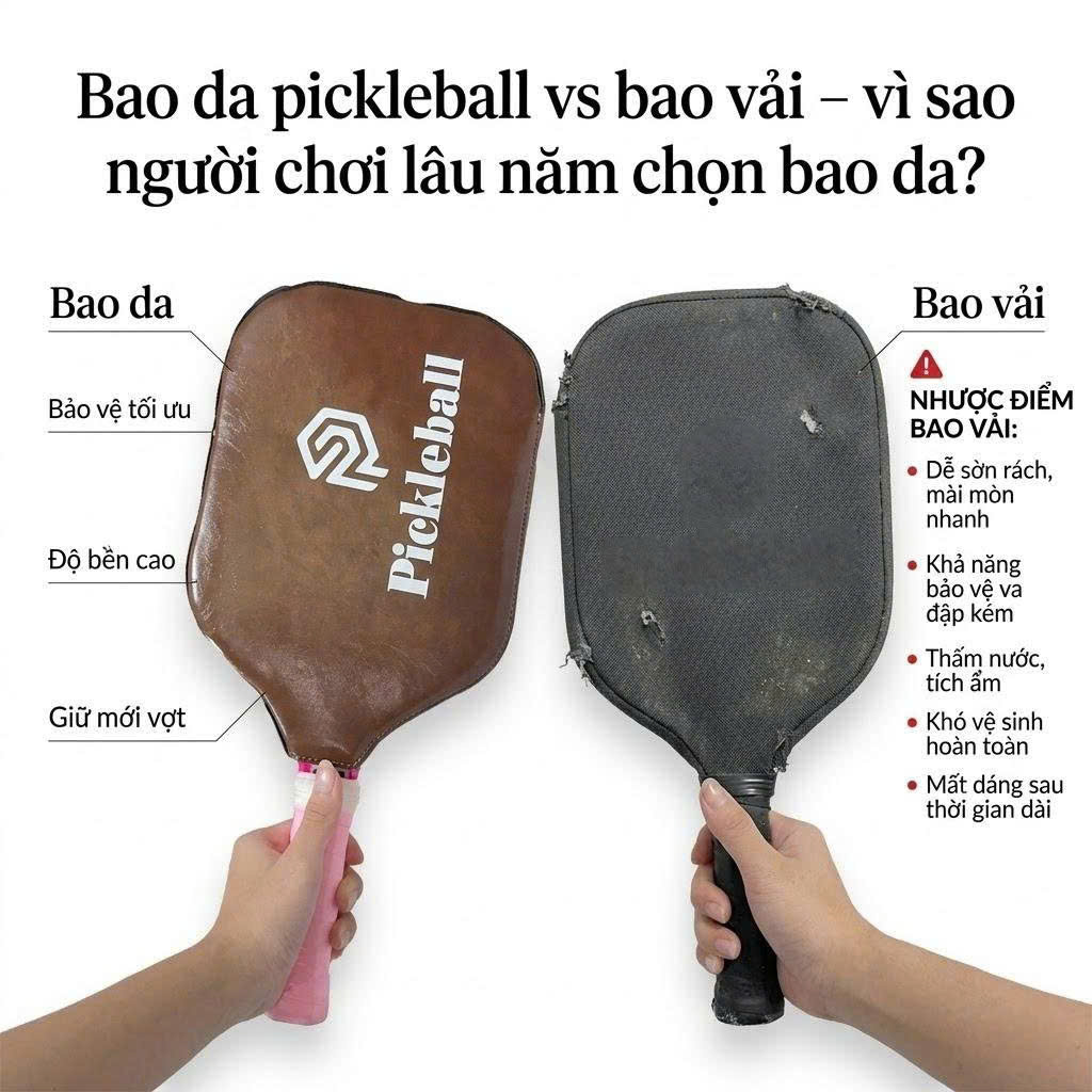 Túi Da Đựng Vợt Pickleball – Thời Trang Thể Thao Độc Đáo