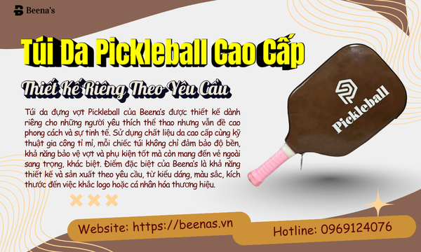 Túi da đựng vợt pickleball thiết kế theo yêu cầu
