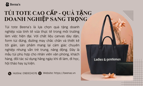 Túi Tote cao cấp - Quà tặng doanh nghiệp sang trọng 