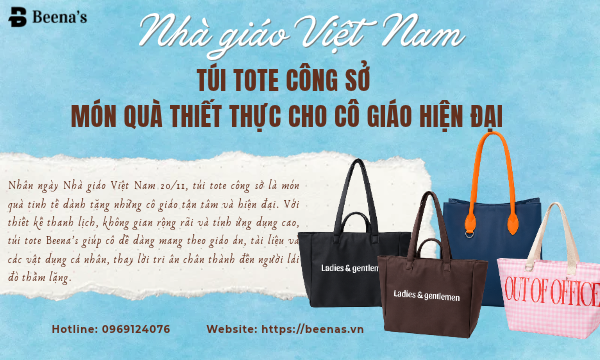 Túi Tote Công Sở – Món Quà Thiết Thực Cho Cô Giáo Hiện Đại