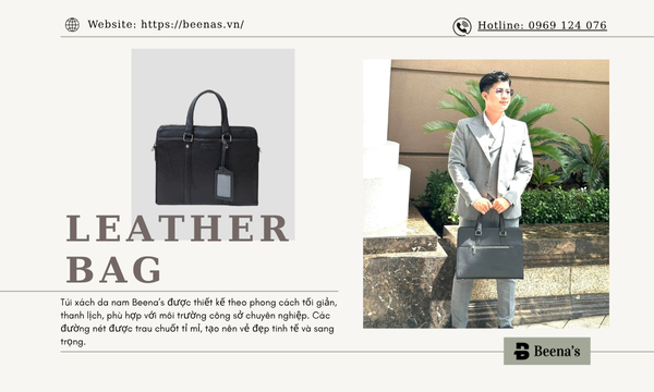 Túi xách da nam Beena's