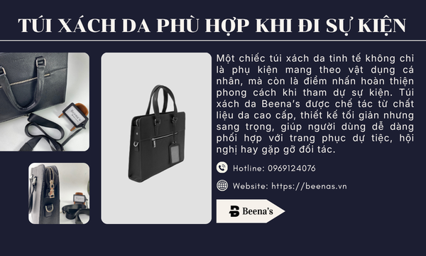 Túi xách da phù hợp đi sự kiện