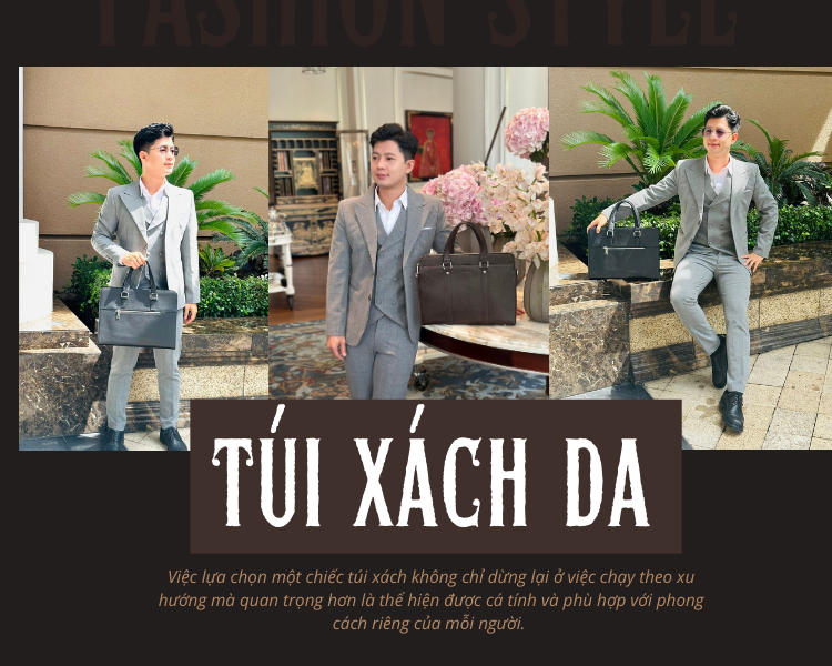 Túi xách da thời trang phong cách tôí giản