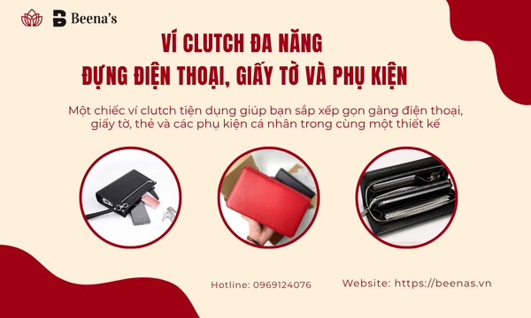 Ví Clutch Đa Năng – Đựng Điện Thoại, Giấy Tờ Và Phụ Kiện
