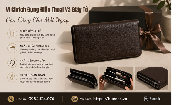 Ví Clutch Đựng Điện Thoại Và Giấy Tờ – Gọn Gàng Cho Mỗi Ngày