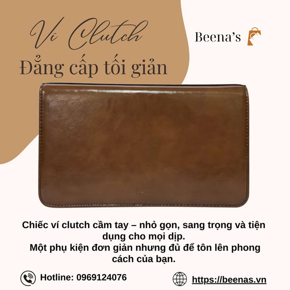 Ví da cầm tay- Phụ kiện nâng tầm trạng phục
