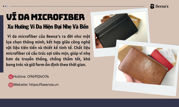 Ví da microfiber - Xu hướng ví da hiện đại nhẹ và bền 