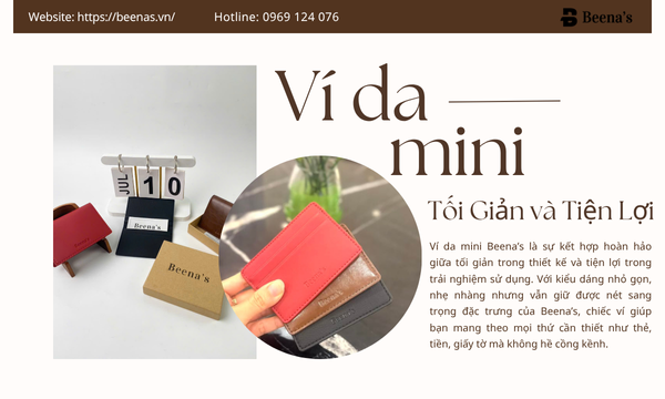 Ví da mini tiện lợi tối giản