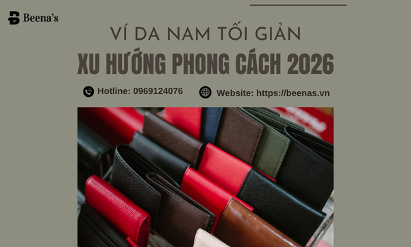 Ví da nam tối giản - Xu hướng phong cách 2026